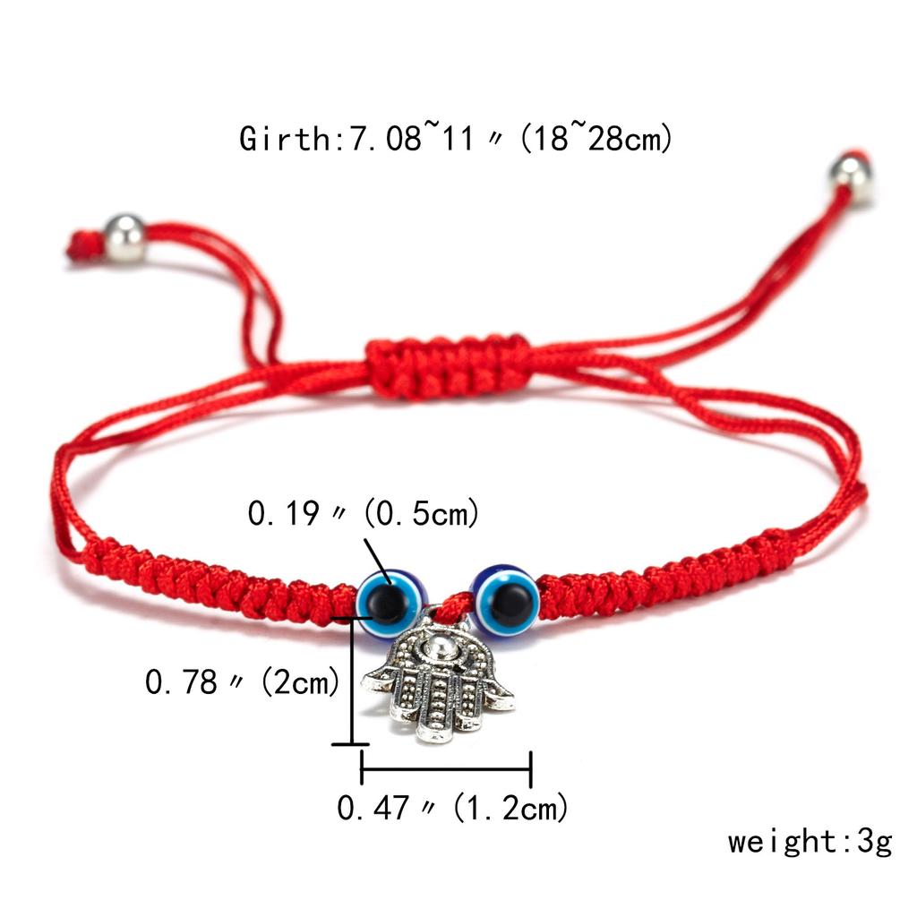 Turkish Blue Evil Eye Handmade Braided Red Black Rope Bracelet For Women Men Lucky Friendship Jewelry Adjustable Couple Bracelet