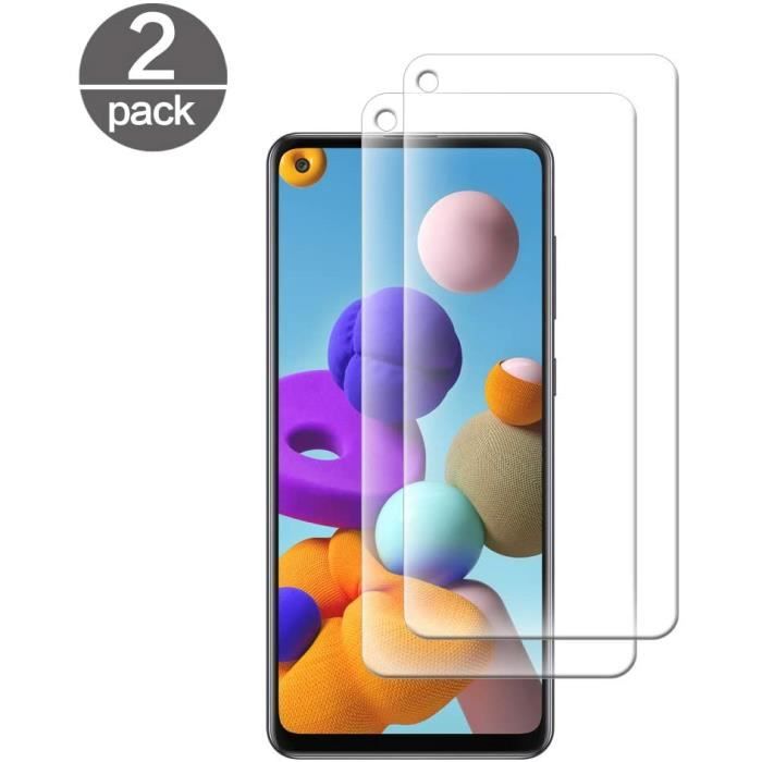 Verre Trempé - LittleMonkey - Samsung Galaxy A21S - Ultra Mince - Dureté 9H - Anti-Rayures