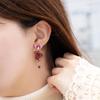 ANNA SUI Currant Motif 2-Way Clip-On Earrings Butterfly Pearl Glass Gold Plated SAME1543 XR
