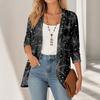 Women's Halloween Print 3/4 Sleeve Lightweight Loose Fit Cardigan for Casual Wear