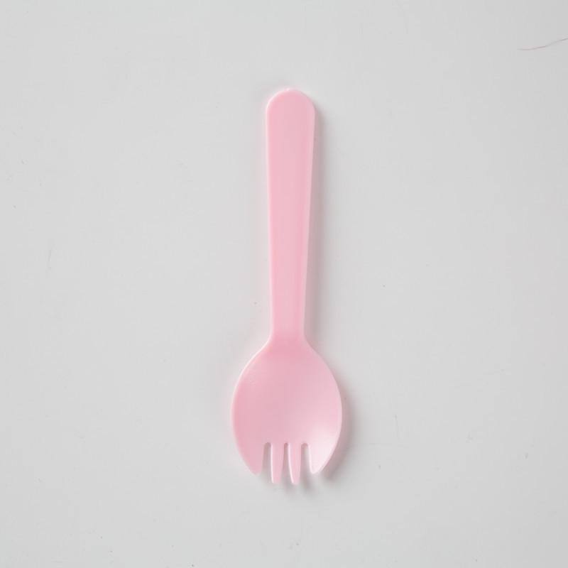 Colorful Dual-Purpose Disposable Plastic Spoons and Forks (100 Individually Packaged Pieces)