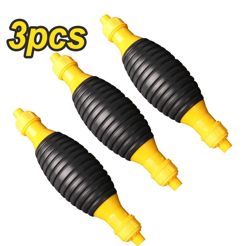 3PCS Car Sucker Oil Transfer Fuel Pump Multifunctional Manual Pump for Gasoline Gas Oil Fuel Petrol Diesel Fluid Water Fish Tank