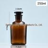 Brown Wide-Mouth 500ml Reagent Bottle with Ground-Glass Stopper