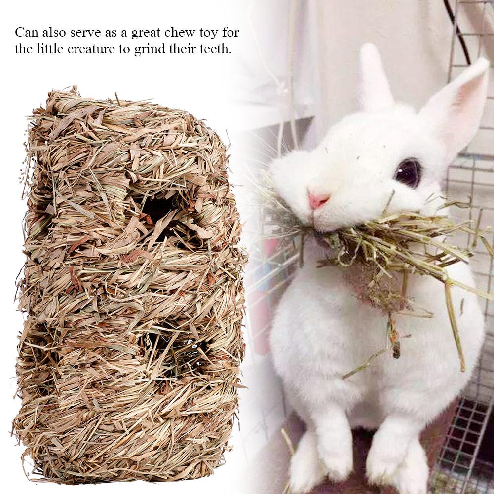 Durable Rabbit Grass House Chew Toy Mat Bed for Hamster Guinea Pig Bunny