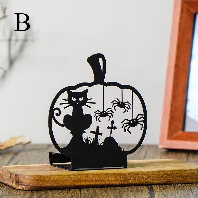Halloween Schmiedeeisen Heimatmosphäre Dekoration Kerzenständer Kerzenlampe Heim Kreative Dekoration Kerzenhalter