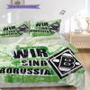 Set Copripiumino Trapuntato con Fantasia Borussia Federe Decorazione per la Casa Regalo di Compleanno (1 * copripiumino + 2 * federa, senza nucleo)