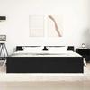 Bed Frame without Mattress Black Oak Finish 180 x 200 cm Engineered Wood
