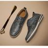 Herren Echtleder Freizeit-Schuhe Mode Business Freizeit-Schuhe Schnür-Loafer