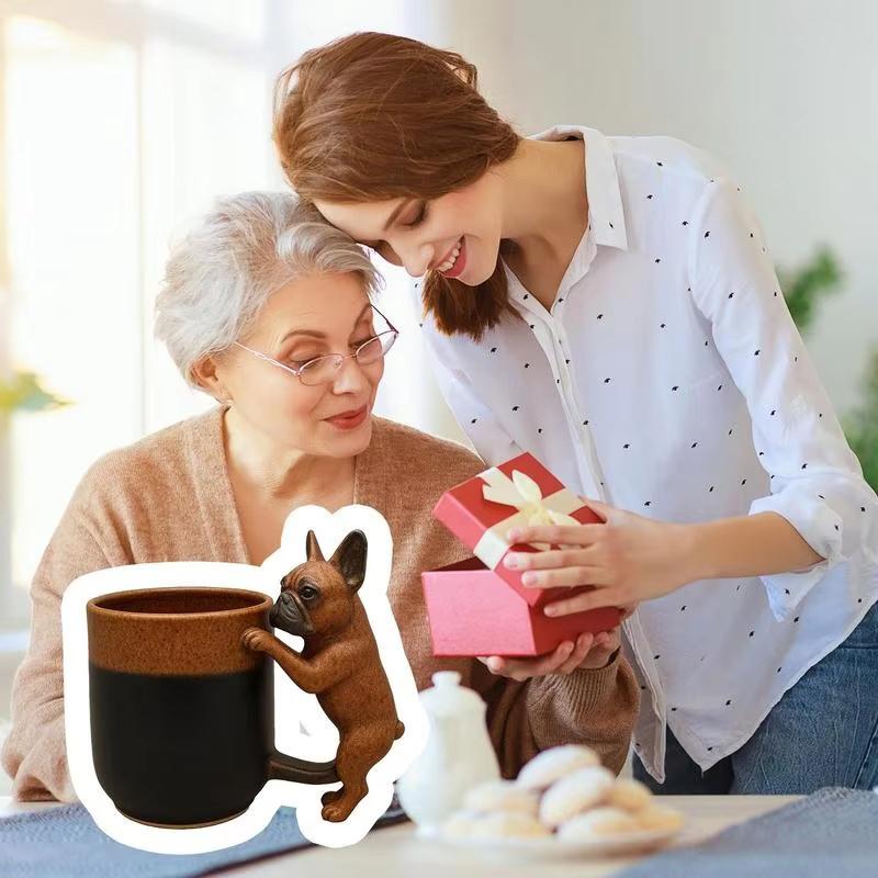 Handmade Dachshund Mug Cute 3D Dachnut Handle Coffee Cup Unique Dog Coffee Mugs Gift For Dogs Owner And Pet Lover Collection