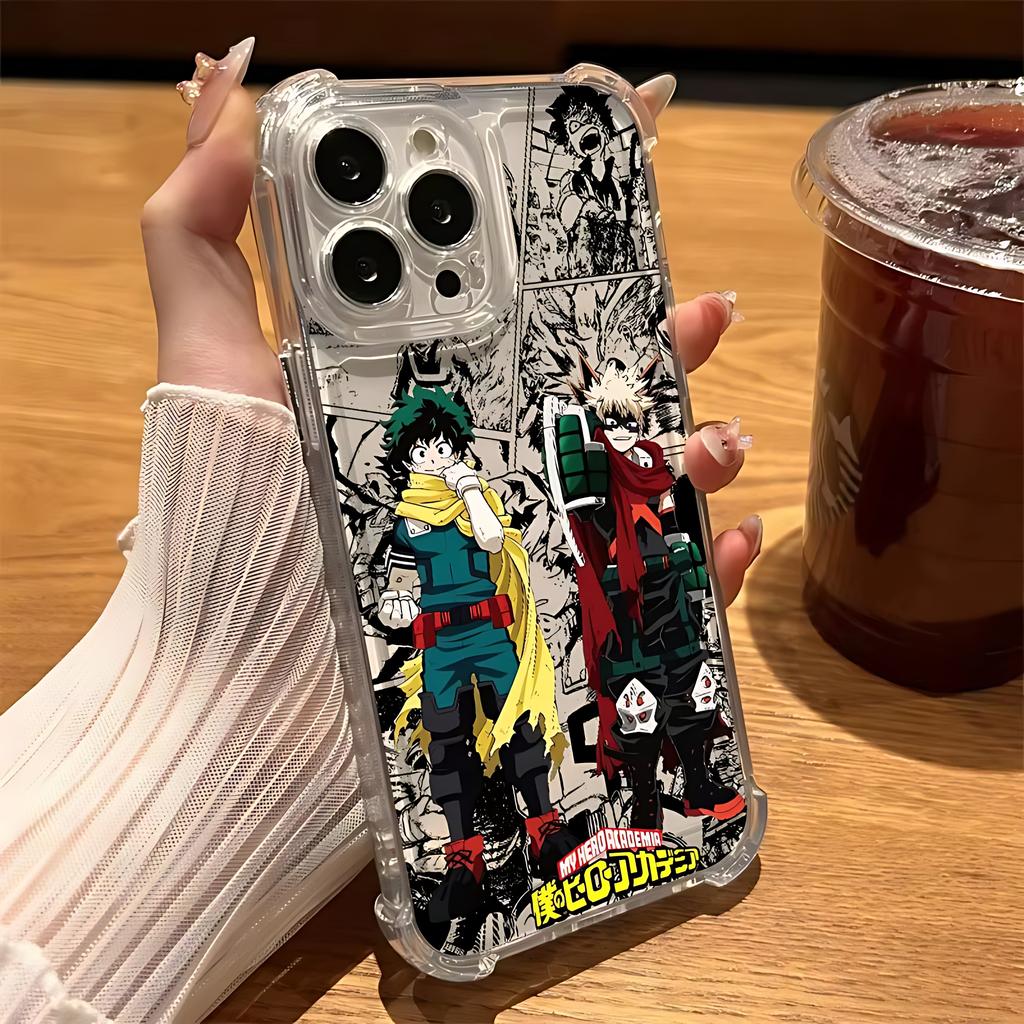 My Hero Cool A-Academias Phone Case For Samsung Galaxy S25 S24 S23 S22 S21 S20 Note20 Edge FE Ultra Plus 4G 5G Clear TPU Cover