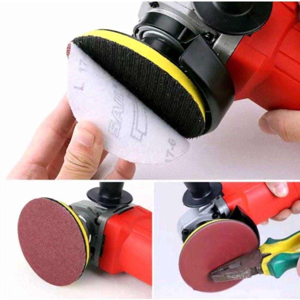 50 Pcs Hard Fiber Sandpaper Abrasive 4Inch Hand Sanding Tool Round Abrasive Paper  Hardware