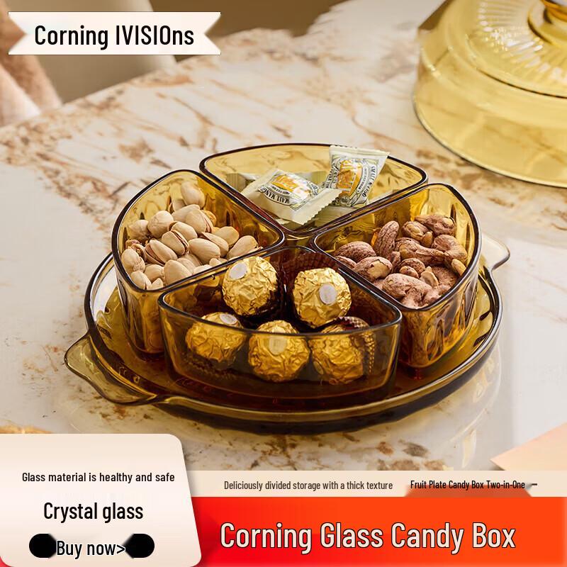 EKCO Corning Crystal Glass 6-Piece Candy and Snack Set