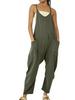European & American Plus Size Adjustable Strap Pocket Jumpsuit