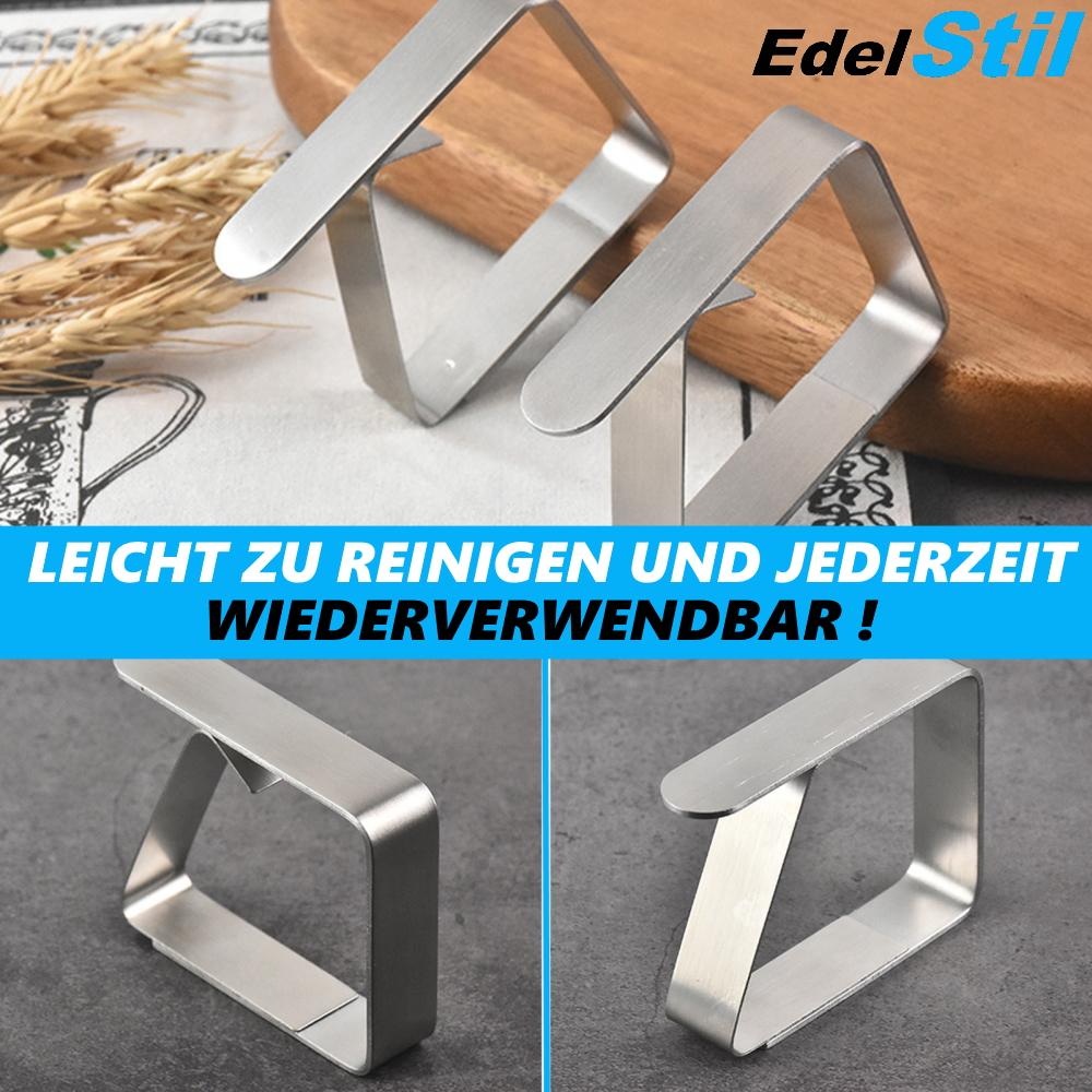 EdelStil Tablecloth Clips Tablecloth Holder Rustproof Stainless Steel Table Clips 8Set