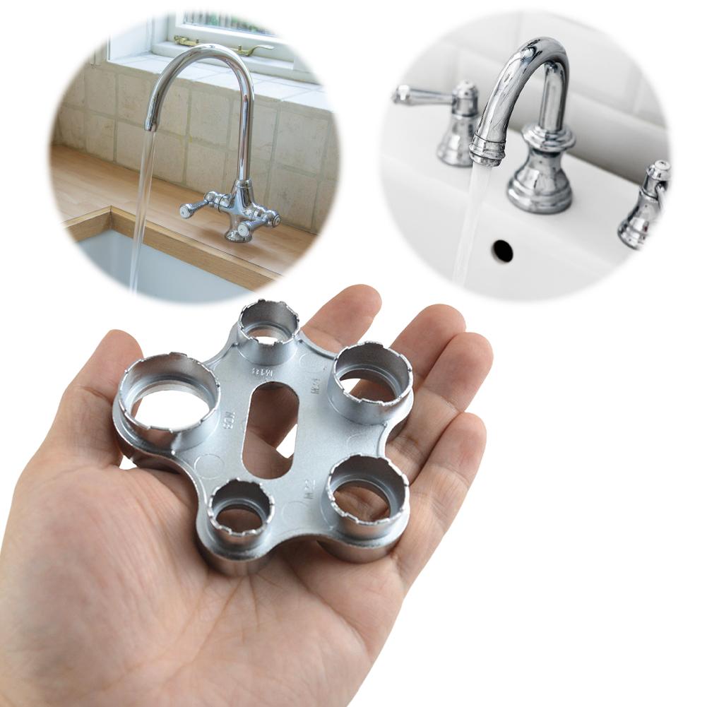 Faucet Aerator Wrench Faucet Aerator Removal Tool Flows Adjusting Faucet Wrench Multifunction Plumbing Tool for Kitchen Bathroom