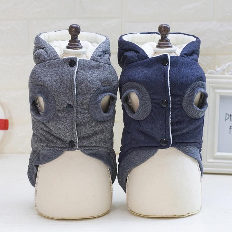 Puppy Pet Dog Coat Jacket Winter Dog Clothes Outfits Two-legged Clothing French Bulldog Chihuahua Yorkies Hoodie Coats