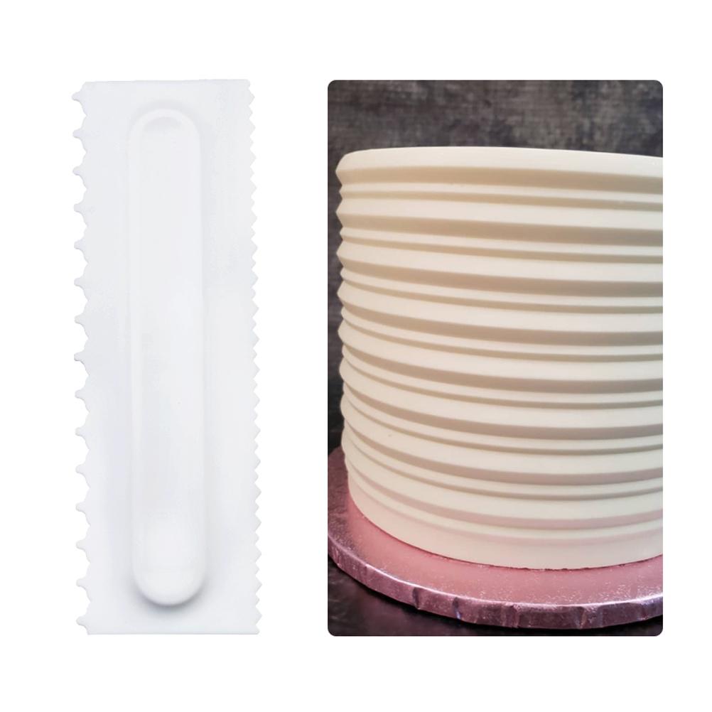 3Pcs Set Cake Decorating Comb Food Grade Plastic Cake Scraper Smoother Pastry Icing Comb Fondant Spatulas Baking Pastry