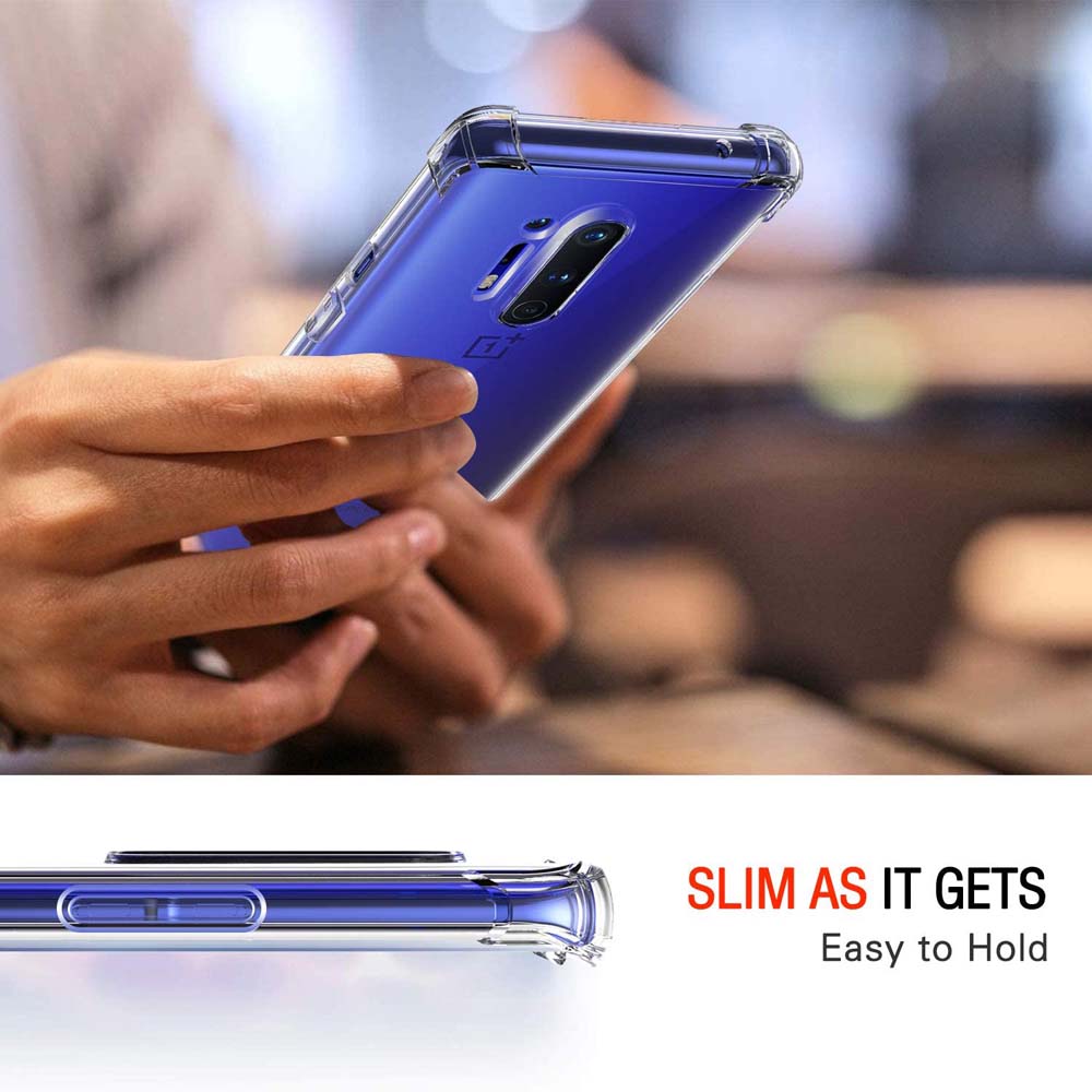 OnePlus 8 Pro 8 7T 11 11R 10T 10R 10 Pro 9 Pro uchun qalin zarbaga chidamli silikon shaffof telefon g'ilofi himoya g'ilofi orqa qopqog'i