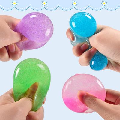 Large Glitter Dumpling Soft Squeeze Decompression Dough Anti-Stress Ball Soft Fidget Mystery Squishy Toys For Home/Office