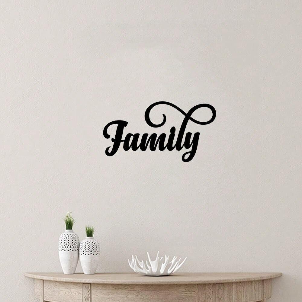 Wrought Iron Metal Word Wall Sign Cursive Decorative Accent Hanging Art Home Decor Living Room Bedroom Gift