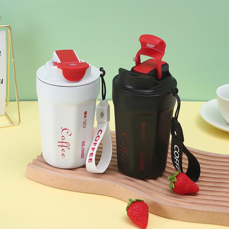 New Fashion Steel Coffee Cup Portable Rope Handy Mug Stylish Coke Coffee Drinking Cup Durable Durable Useful Useful Safe