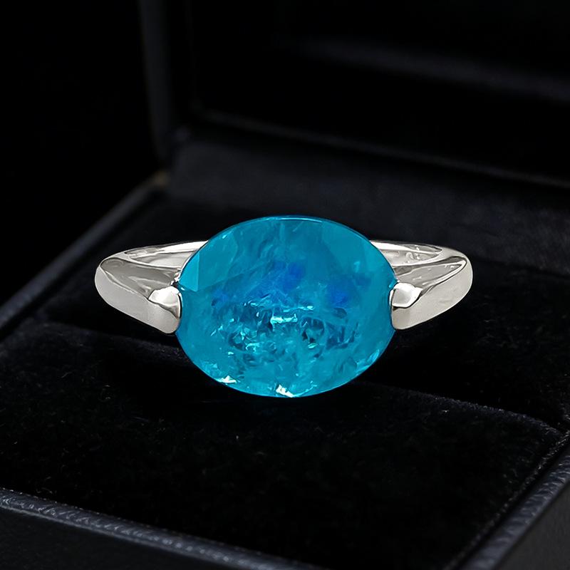 

Кольцо женское Luoxi Temple Jewelry из стерлингового серебра S925 с трехцветным драгоценным камнем. Size 6