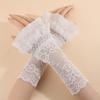 Fashion Long Lace Cuff With Ruffles Embroidery Arm Sleeves Cuffs White Black Fake Cuff Women