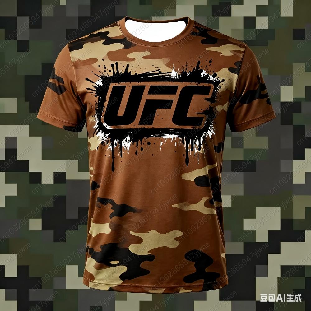 2026 New Hot Selling UFC Boxing Match Pursuer T-shirt For Summer Oversized Breathable Short Sleeved Shirt Top