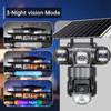 4G True Three-eye Three-lens Monitor with Night Vision and All-day Recording, Low Power Consumption Home AOV Solar Camera