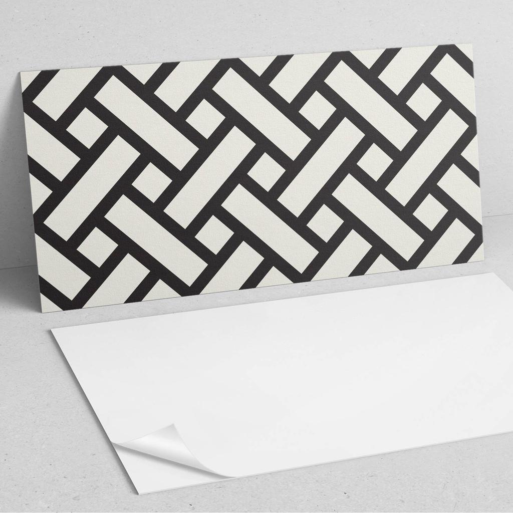 Naklejany Panel Pcv Z Motywem Idealny Do Przedpokoju 100X50 Cm Spleciony Wzór Geometryczny