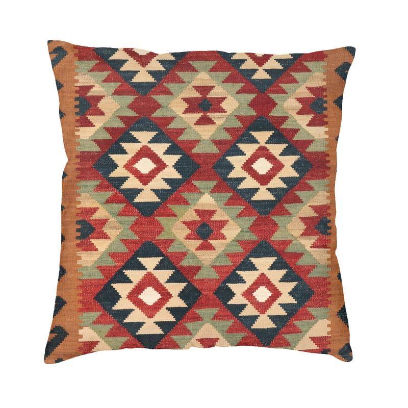 Aksaray Antique Turkish Kilim Square Pillow Cover Decoration Boho Bohemian Ethnic Persian Tribal Cushion Cover Throw Pillow