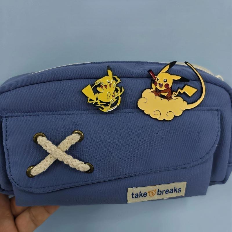 High Quality NEW HOT Pok Mon Pok Mon Brooch Pikachu Metal Badge Anime Cartoon Clothes Pencil Case Backpack Decoration Accessories