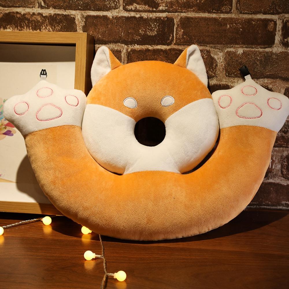 

Plush Cat Office Nap Pillow Super Soft Shiba Inu Neck Pillow Creative Hand Warmer Pillow Men Women Style 1