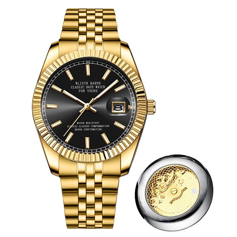 Top Marke Mechanische Quarz Herrenuhr Herren Butterfly Druckknopf Mode Wasserdicht Lässige Herrenuhr
