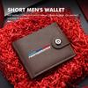 OMPC8 Leather Wallet Short Multi Credit Card Holder Male Purse Money For BMW 1 3 5 Series G30 G32 G38 2021 2020 2019 2018 E46 E91