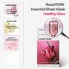 Mediheal Rose PDRN Essential Sheet Mask 10 Pcs. 99% Pure White Rose PDRN & Hyaluronic Acid for Hydrating, Firming, and Enhancing Moisture Barrier