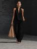 New Windbreaker Loose Oversized Shoulder Set Women's Summer Casual Wide Leg Pants Two Piece Outfit Fashion Trendy Style