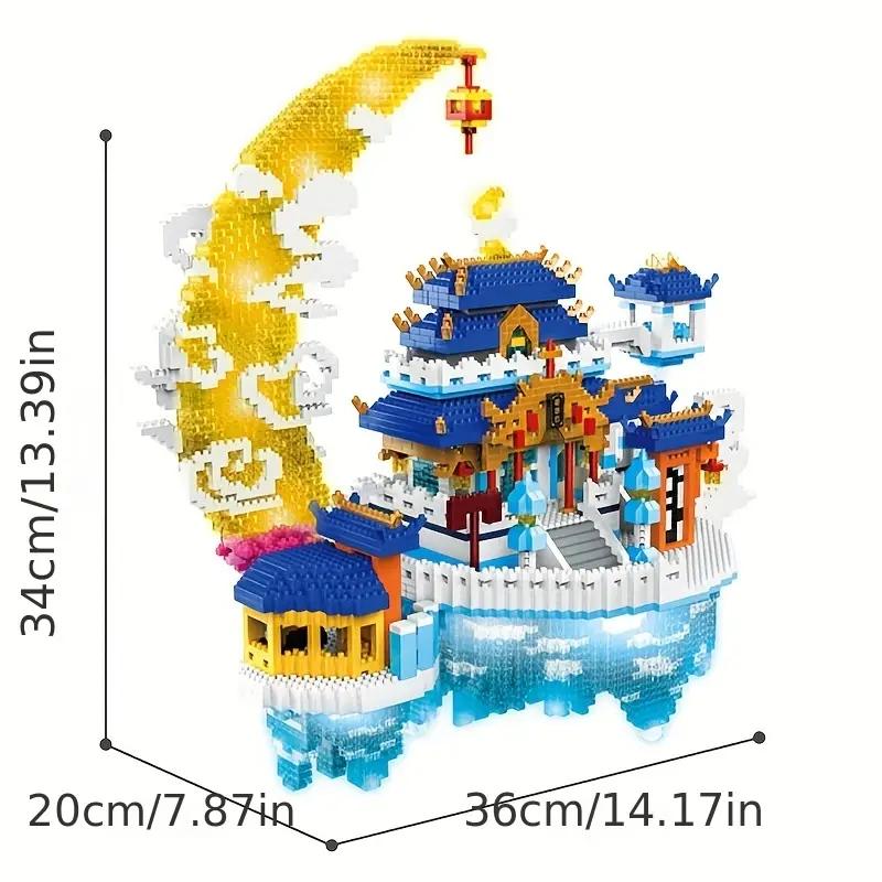 Guanghan Palace building blocks puzzle micro particle architecture birthday gift assembly creative