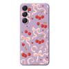 For Samsung Galaxy A16 5G/4G Case Big Bow Cherry Pattern Printing Straight Edge TPU Phone Back Cover