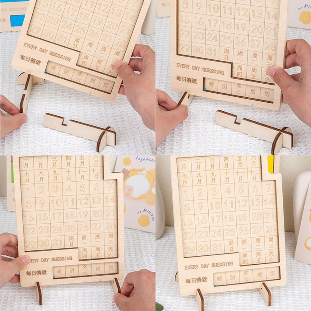 IQ Educational Jigsaw Kits Children Puzzle Toys Intelligence Jigsaw Games Wooden Calendar Puzzles