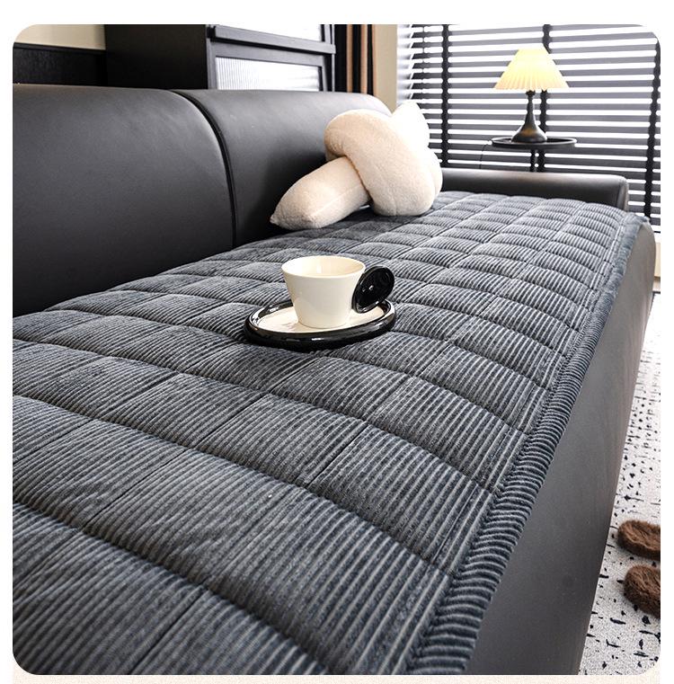 Corduroy Plush Non-slip Sofa Cover Cushion