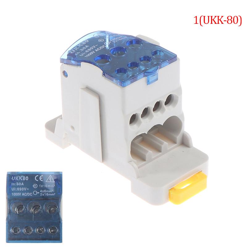 Ukk 80A/125A/160A 1 In Multiple-Out Distribution Box Din Rail Terminal Junction