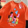 Block Black Cat Cute Little Catmale T-Shirt Graphic Cotton T-Shirts High-Quality Cool Tee Shirt Cute Oversized Short Sleeve