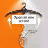 5 Pieces Wide Shoulder Folding Clothes Hanger Retractable Space Saving Portable Suit Hanger Plastic Non Slip Coat Hangers Closet