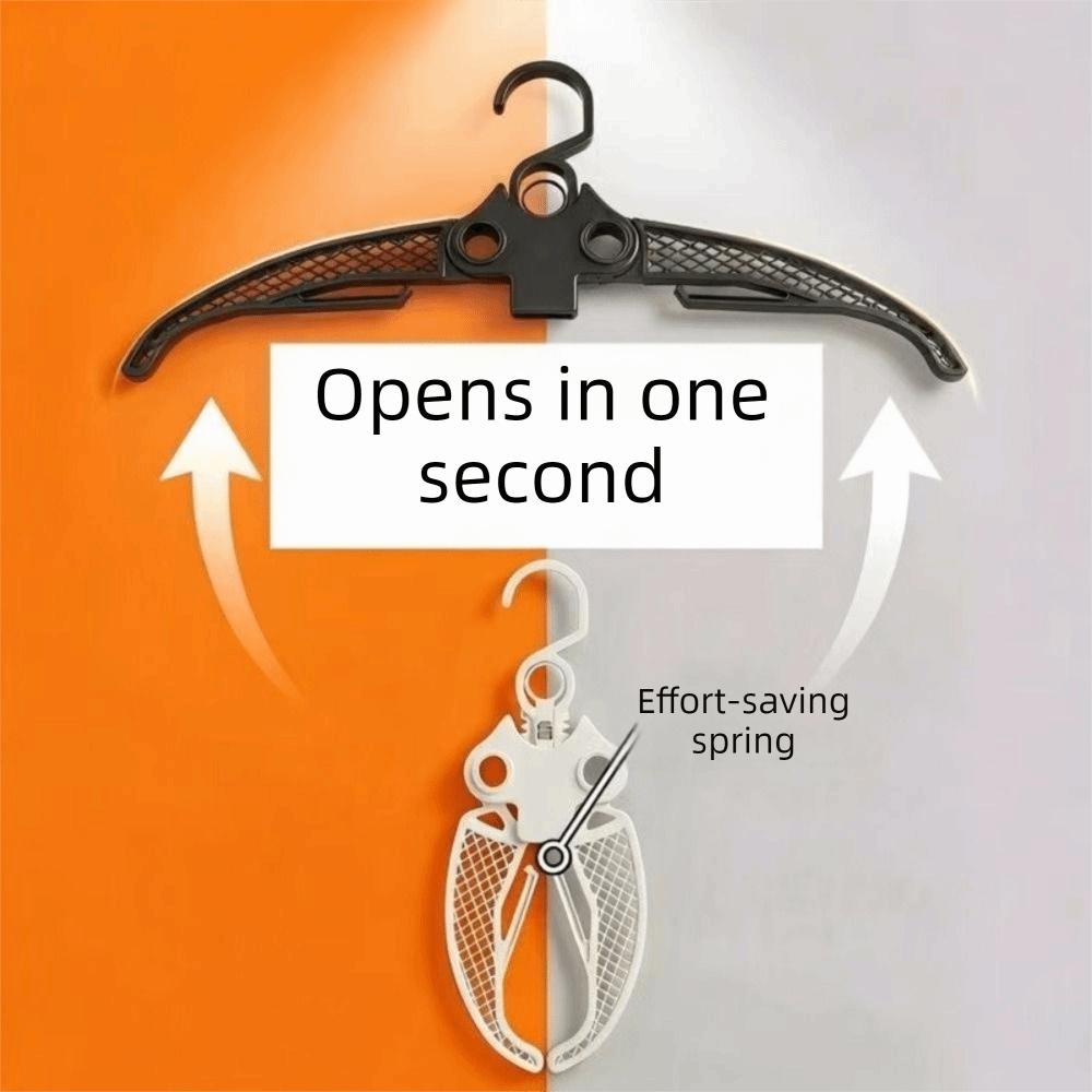 5 Pieces Wide Shoulder Folding Clothes Hanger Retractable Space Saving Portable Suit Hanger Plastic Non Slip Coat Hangers Closet