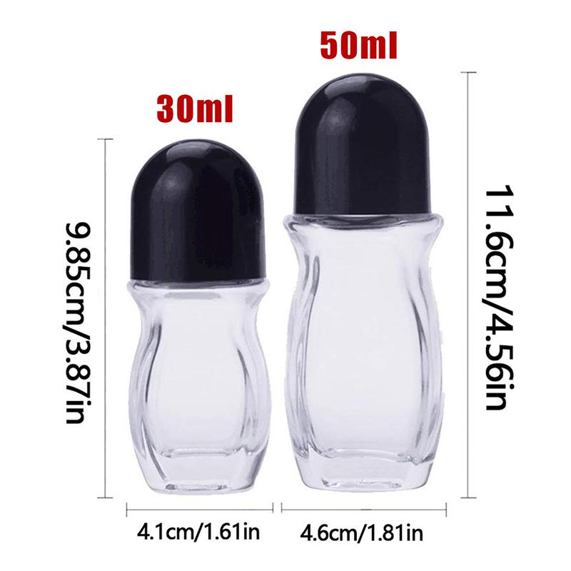Essential Oil Roller Bottle Empty Refillable Clear Glass Roller Bottle Perfume With Roller Travel Cosmetic Container Cosmetic