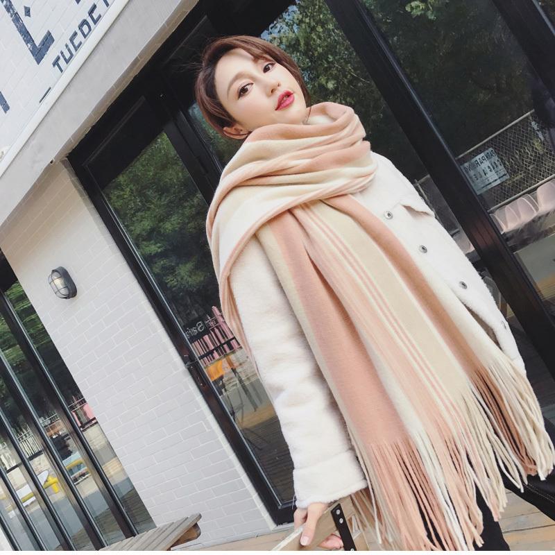 Scarf for Women Plaid Scarves Winter Warm Oversized Pashmina Tartan Scarves