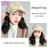 WTB Synthetic Hat Short Curly Hair Wig Integrated Women's Fashion Age-reducing Autumn and Winter Warm Baseball Hat Wig