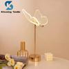 Schmetterlings-Tischlampe USB-wiederaufladbar LED Nordisch Blume Ambiente Nachtlichter Luxus Wohnzimmer Schreibtisch Dekoration Schlafzimmer