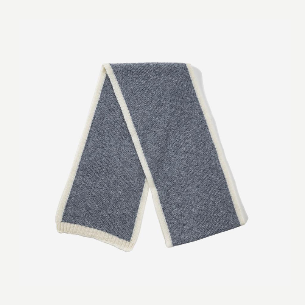 Knitted 100% wool scarf women's autumn and winter high-end sense new versatile narrow scarf simple warm shawl